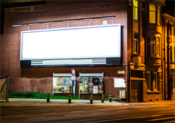 Photo of a billboard on the side of a building.