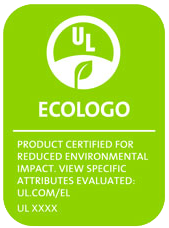 ECOLOGO sticker with UL logo.