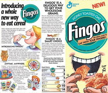 Advertisement for the product Fringos