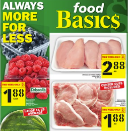 A Food Basics flyer.