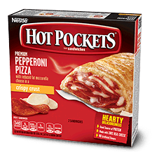 Package of Hot Pockets.