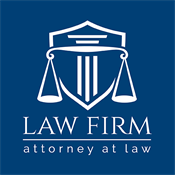 Diagram of a generic law firm logo.