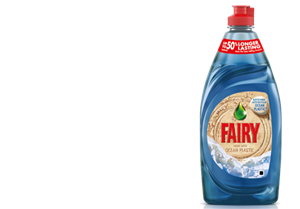 A bottle of Fairy detergent.