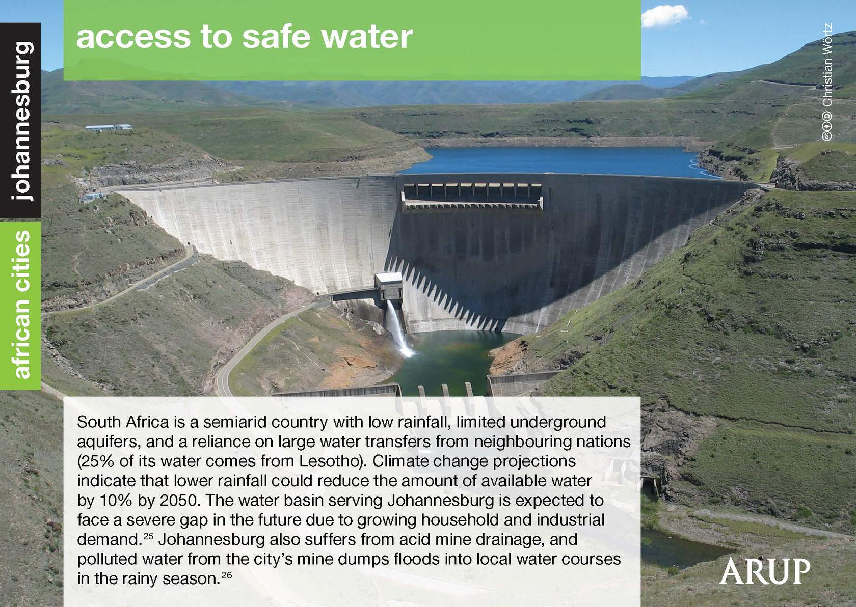 a large concrete water dam in South Africa