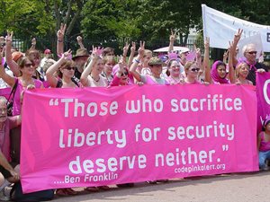 CODEPINK protestors