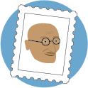 Gandhi stamp icon
