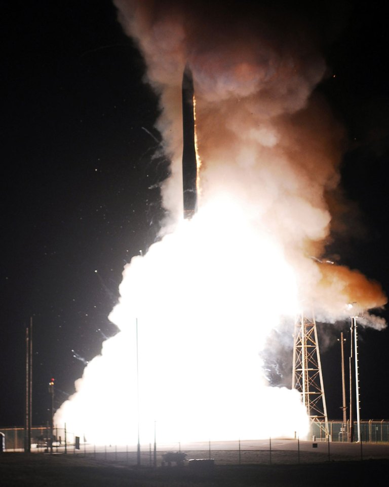 Minuteman III intercontinental ballistic missile launch