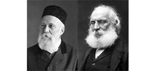 Photos of Jean Henry Dunant and Frédéric Passy, Nobel Peace Prize winners in 1901