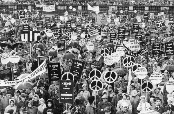 Demonstrators in Trafalgar Square, 1959