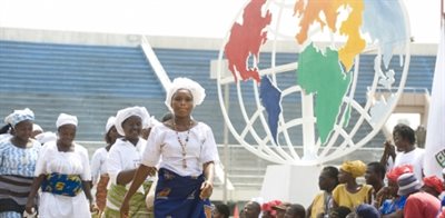 Liberian women at an empowerment and leadership conference in Monrovia, Liberia